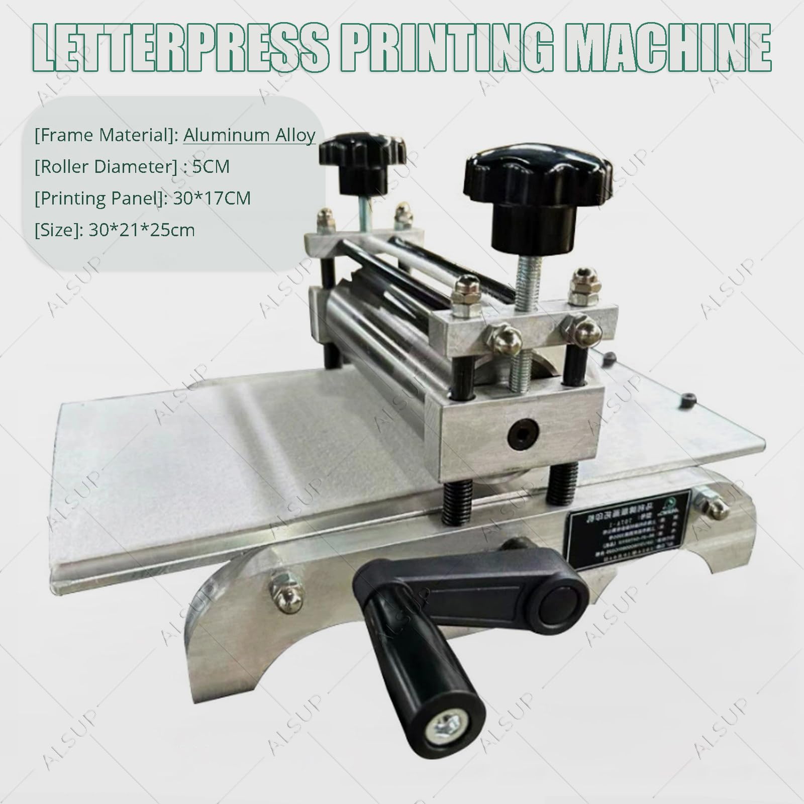 Máquina de grabado manual con altura de rodillo ajustable, prensa de grabado profesional de escritorio para papel, madera y placa de cobre