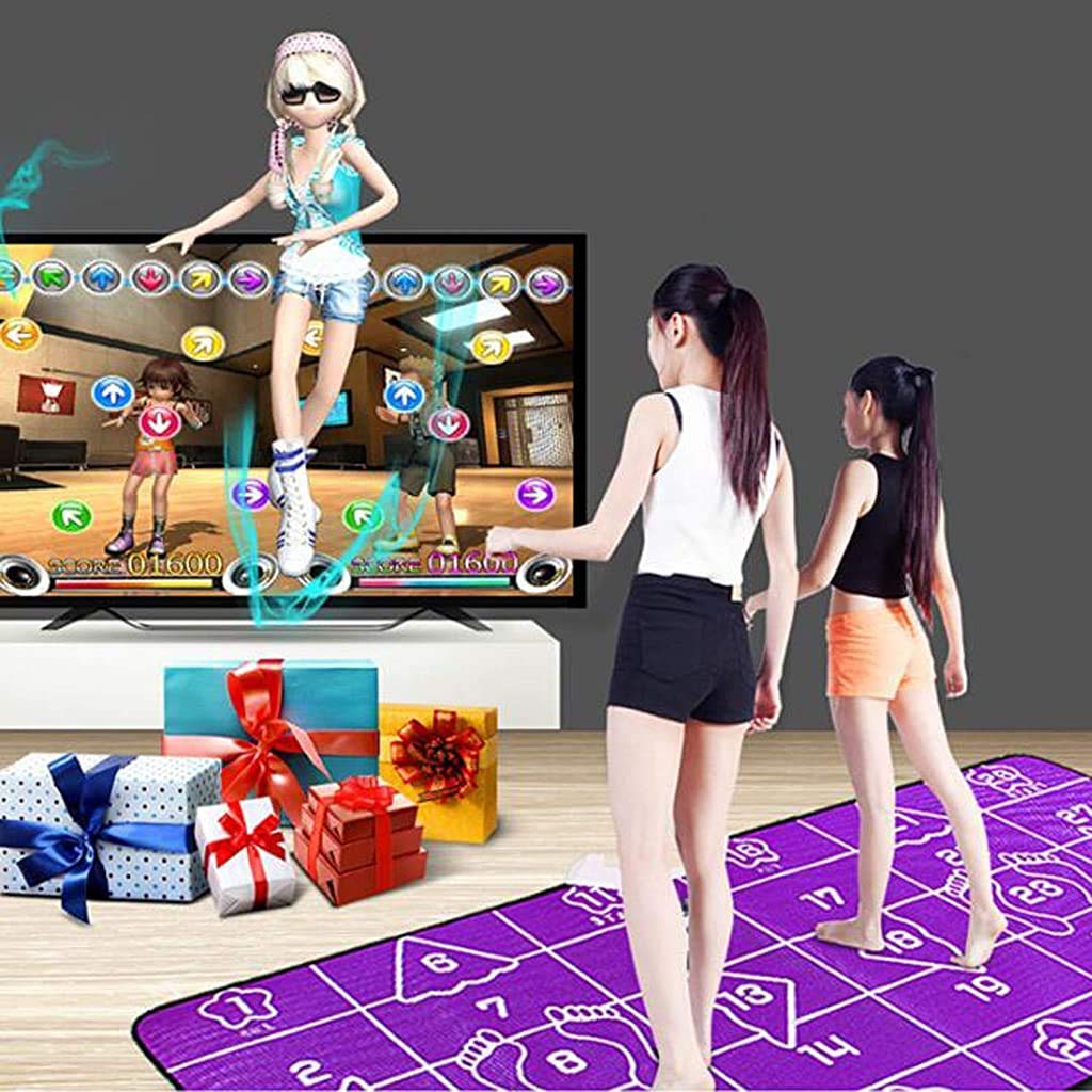Yjtwt Dance Mat Doppi/Tappetino da Ballo Doppi Wireless,Tappetino da Gioco in Schiuma Insonorizzazione Tappeto Musicale Morbidi Per Adulti/Bambini TV HD Computer Uso Doppio
