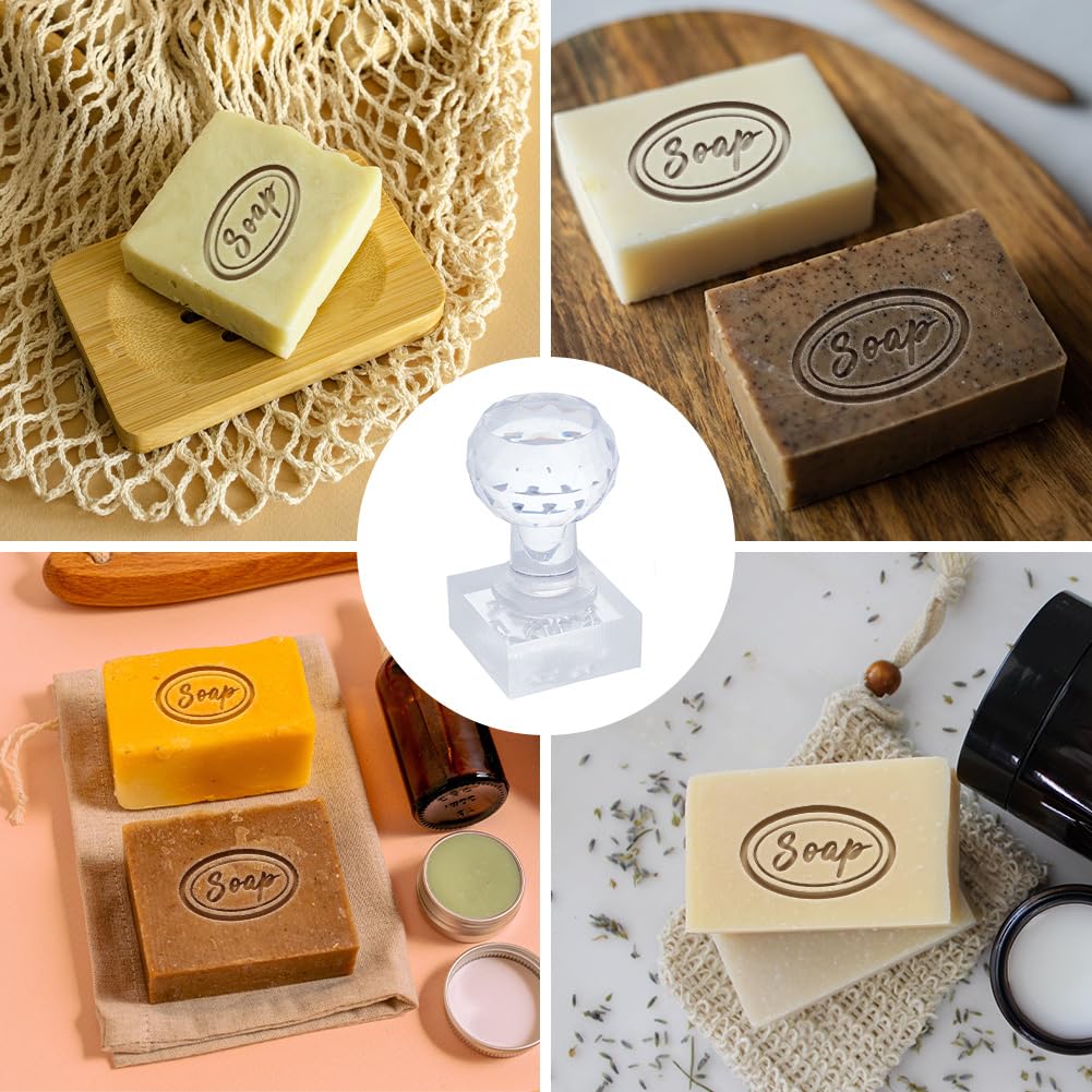 PandaHall Timbro Per Sapone Fatto A Mano - Timbro Acrilico Con Manico Per Decorazione E Bomboniere - Foto 11