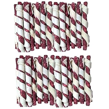 YOUNIQUE MERCHANDISE Rawhide Chicken and Mutton Spiral Munchie Combo Sticks Dog Treat Snacks for All Breed Sizes (Mutton, Pack of 150 Gram)