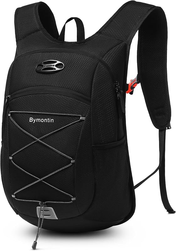 Ultra-Light Soft Hiking Daypack With Cushioned Breathable Back Panel | Sports Backpack, 15L, Black