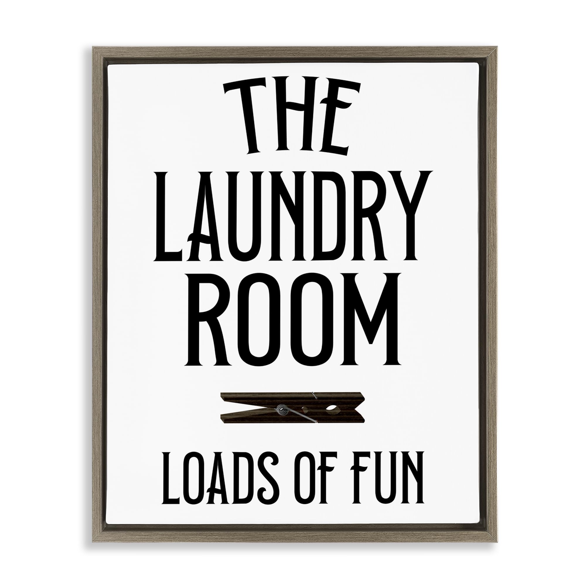 'Loads Of Fun Clothespin'| Floating Frame Canvas Art