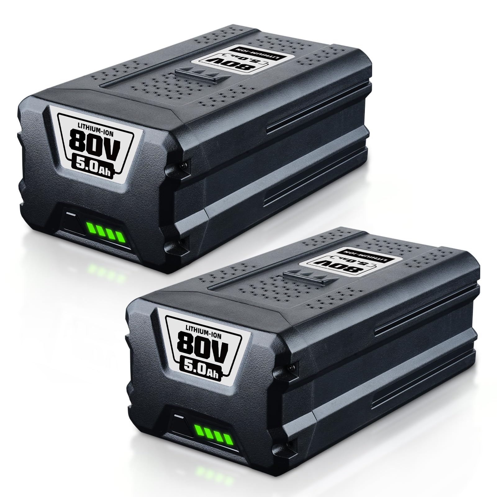 ZEERISA 2 Pack 5.0Ah GBA80200 80V Replacement for Greenworks 80V Battery, Compatible with Greenworks 80V Lithium GBA80200 GBA80250 GBA80400 GBA80500