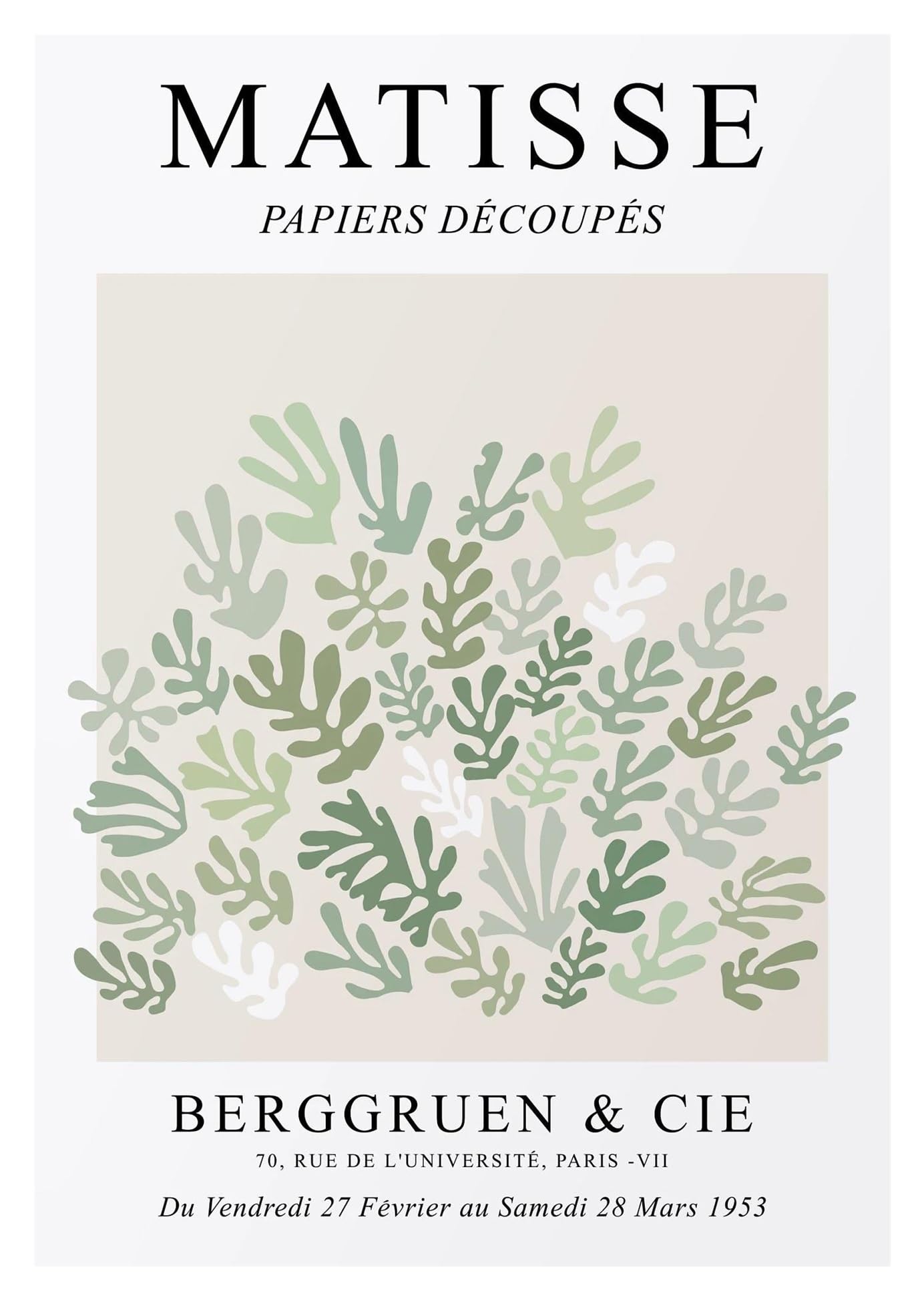 Peinture sur Toile abstraite haut de gamme aux détails de fleurs de corail délicates 50x70cm