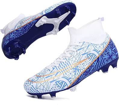 ASoftLand Soccer Cleats Mens Women Football Cleats for Big Boy AG/FG