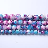 Vista 60 de 60 piezas de cuentas de piedra natural de 6 mm de esmeralda verde Cuentas sueltas redondas de piedra de curación de energía AAA para hacer joyas