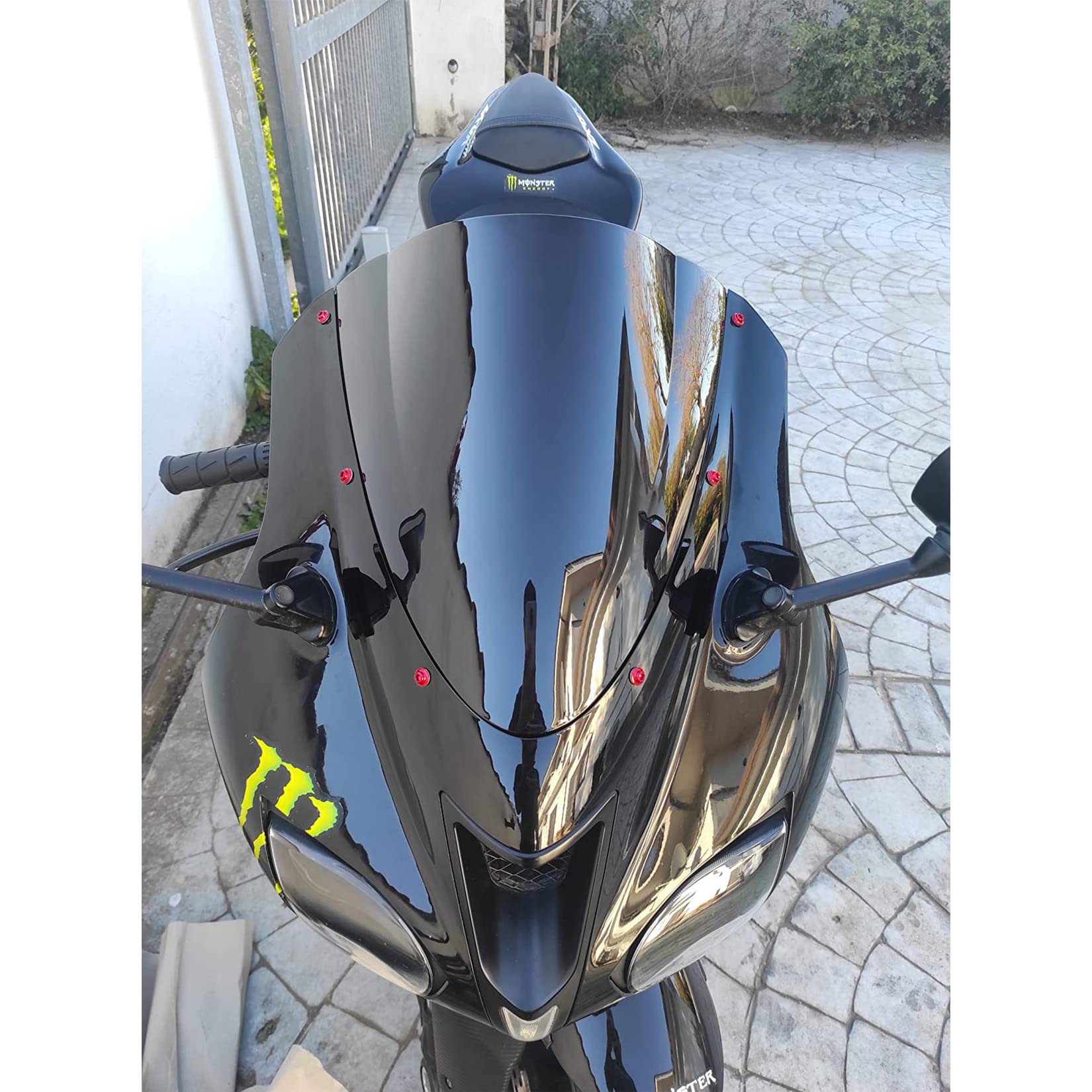 Moto Pare-Brise écran ABS Shield Pour ZX6R 636 2005-2008 ZX10R 2006-2007 (Noir)