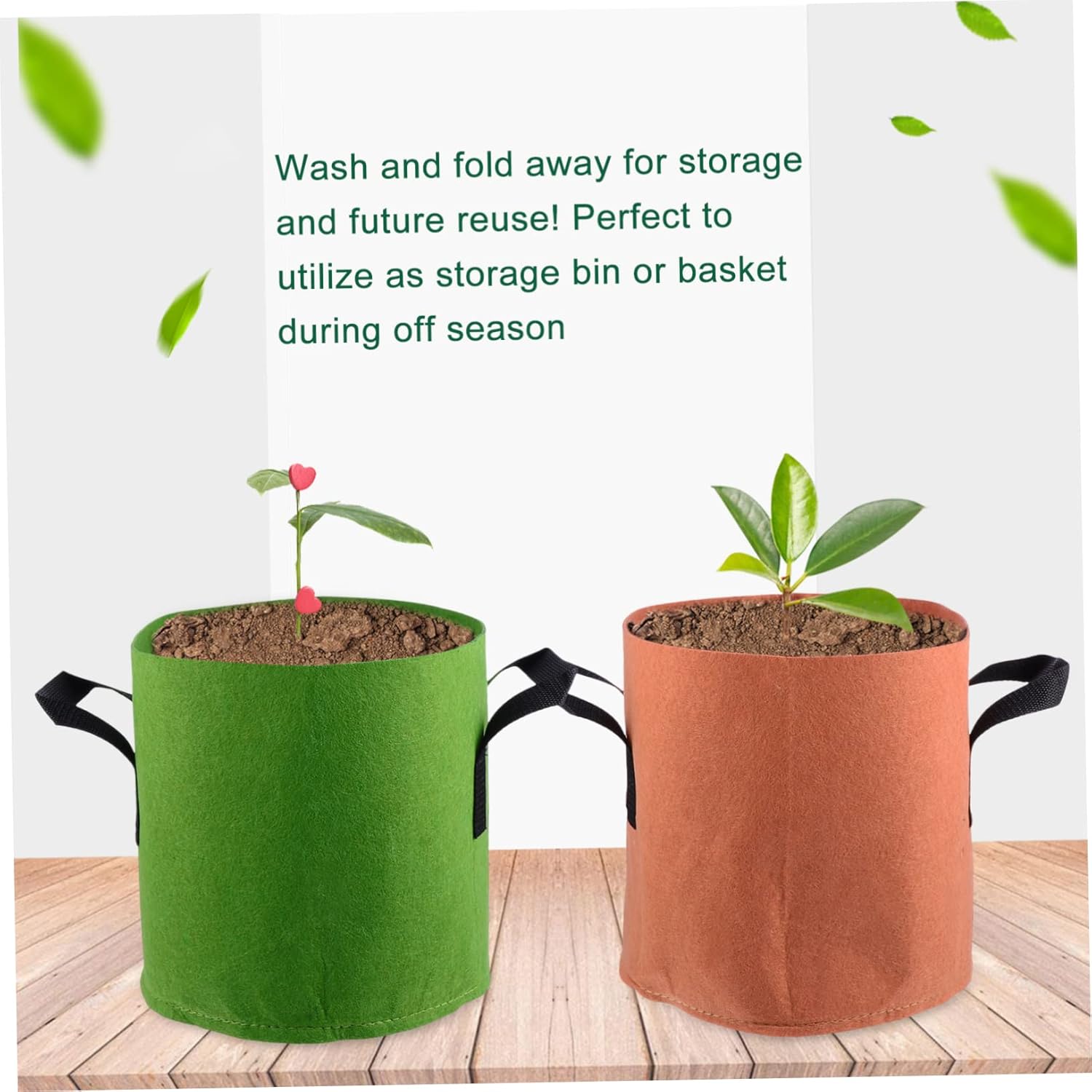 balacoo 12pcs Planting Bags Nonwoven Grow Pots for Vegetable Gardening Breathable Container for Root Health and Easy Storage