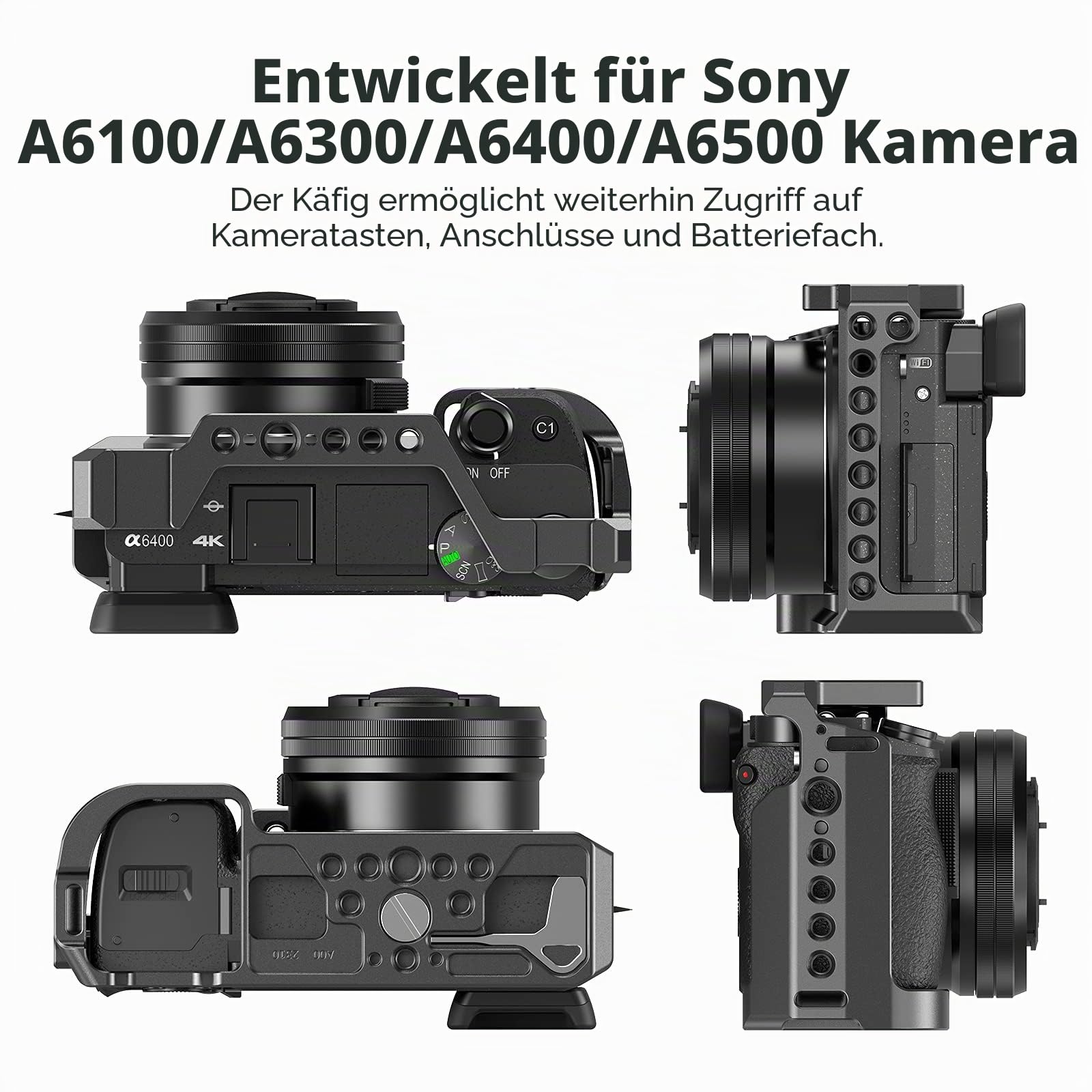 SMALLRIG A6500 Cage A6400 Kamerakäfig für Sony A6100/ A6300/ A6400/ A6500 Cameras - 2310C