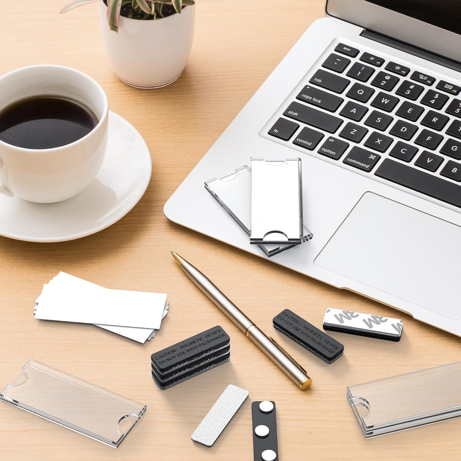 Magnetic Name Tags Kit, 15 Pack Reusable Magnetic Badge Holders with Strong Magnet Backing Clear Acrylic Frame for Business Office School Classroom Refrigerator Locker (No Name Tags Included) - Image 6