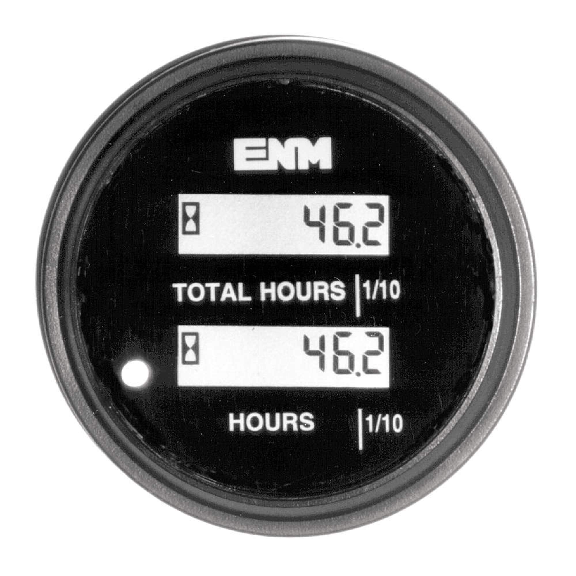 DC Hour Meter, LCD, Round, Resettable