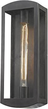 Elk Home 45171/1 Trenton 17 High 1-Light Outdoor Sconce with Blackened Bronze Finish