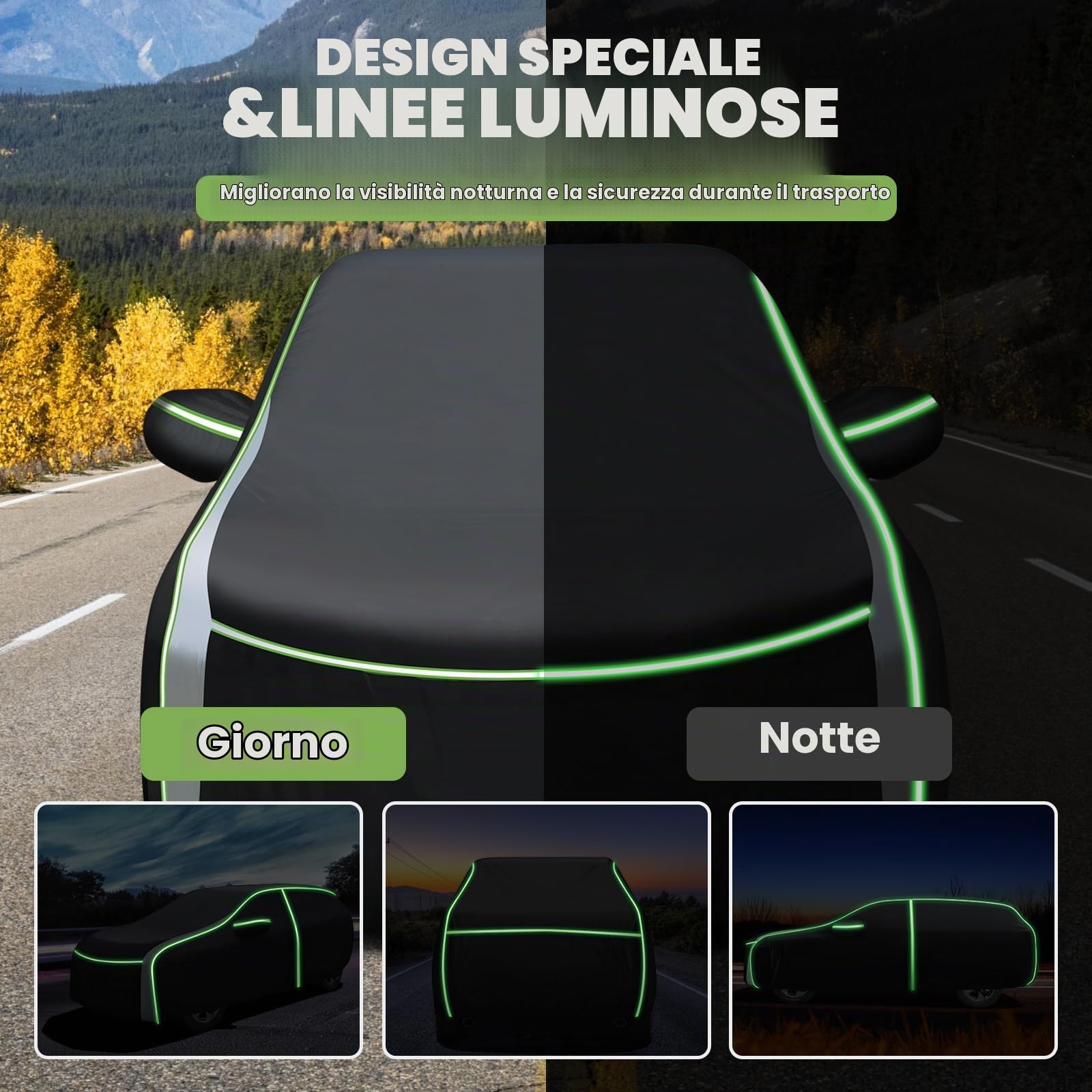 Cartist Copertura completa per auto adatta per Kia Sportage 1995-2023 2024, accessori per tutte le condizioni atmosferiche, per esterni, per Camry, impermeabile, anti UV, con cerniera e strisce di