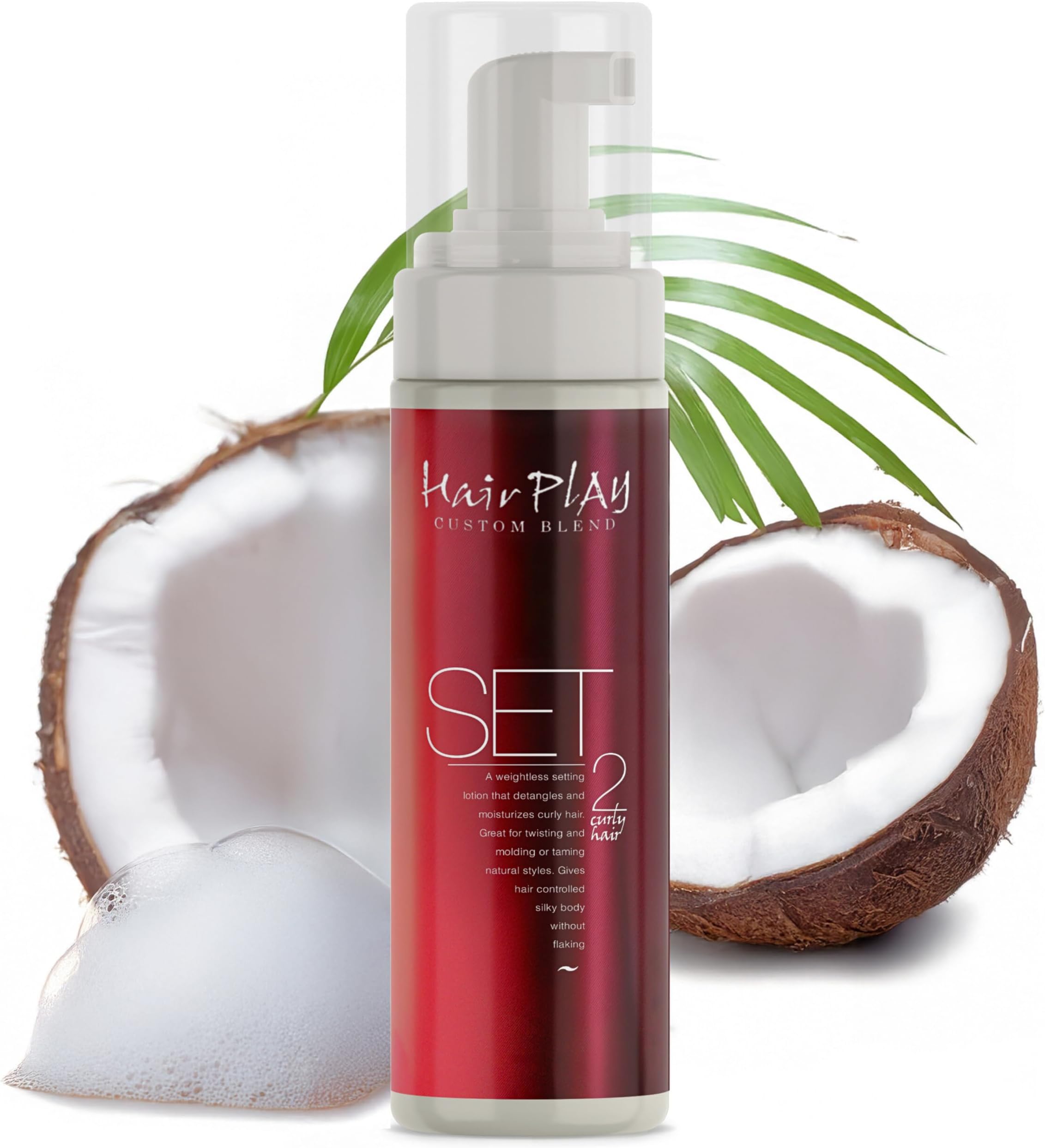 - HairPlay Set #2 Hair Foam Mousse - Medium Hold Styling Foam for Frizz Control - Hair Mousse for Curls - Curl Defining Moisturizing Mousse for Wavy Hair - 8 Fl Oz