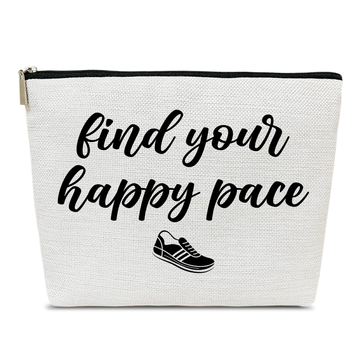 Ythuil Running Gifts for Women Makeup Bag, Gifts for Marathon Runners Women, Sports Accessories, Find Your Happy Pace Cosmetic Bags for Purse