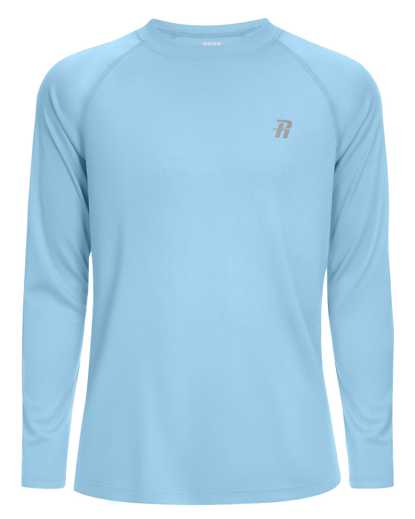 Runhit UPF 50+ UV Shirt Kinder Langarm, Atmungsaktives Badeshirt Schwimmshirt mit Rundhals, Schnelltrocknendes Rashguard Top für Strand Wassersport Outdoor