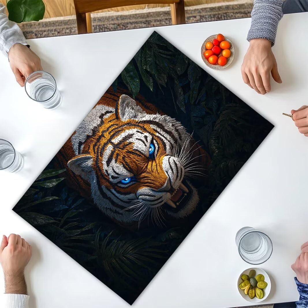 Puzzle 1500 sztuk, drewniane puzzle tygrys dla dorosłych, prezenty -2728