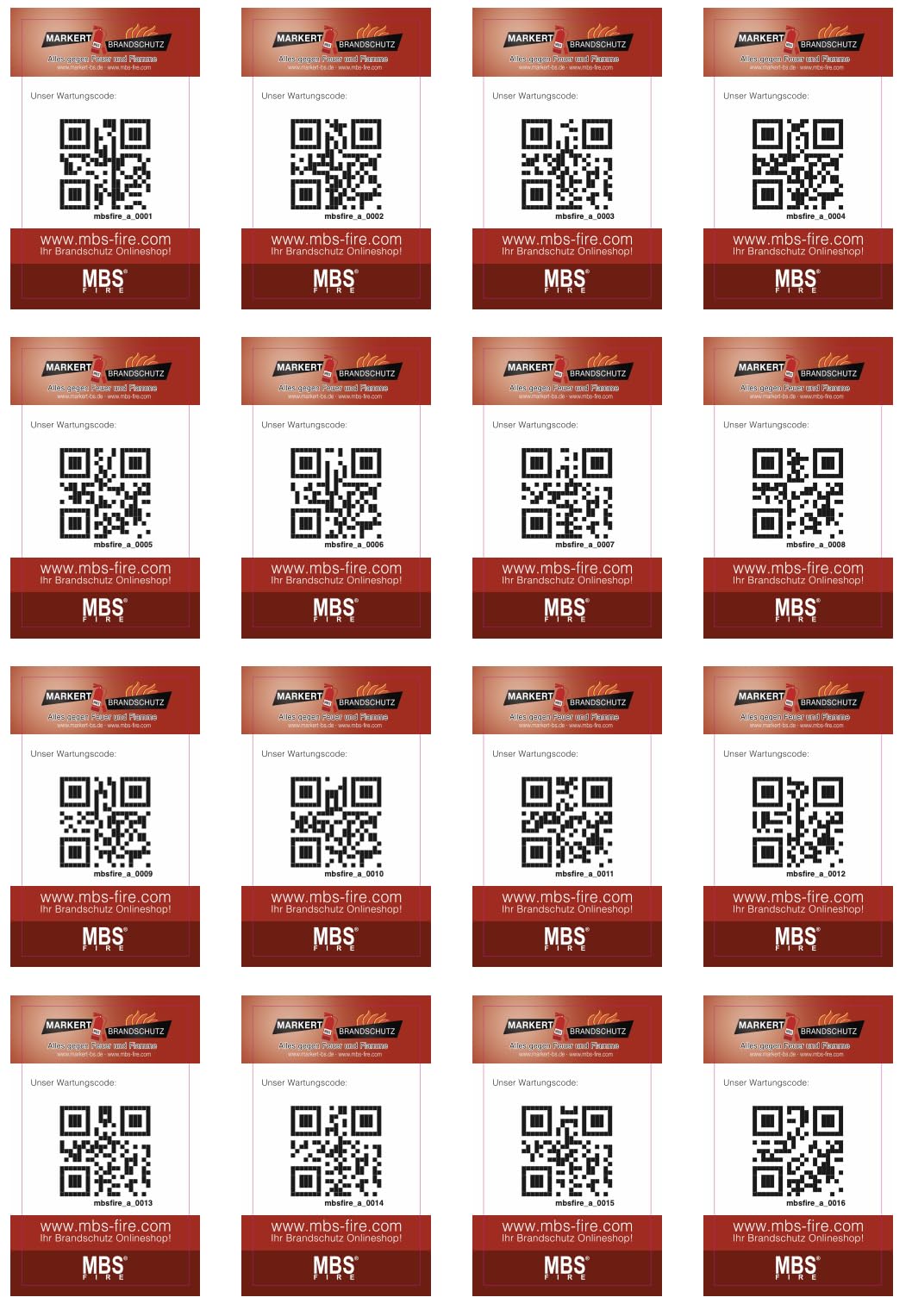 1000 Stück – Wartungsaufkleber individuelle Anpassbare QR-Code Etiketten fortlaufende Nummer oder/und Zahlen Barcode | inkl. Ihrem Logo | Made in Germany