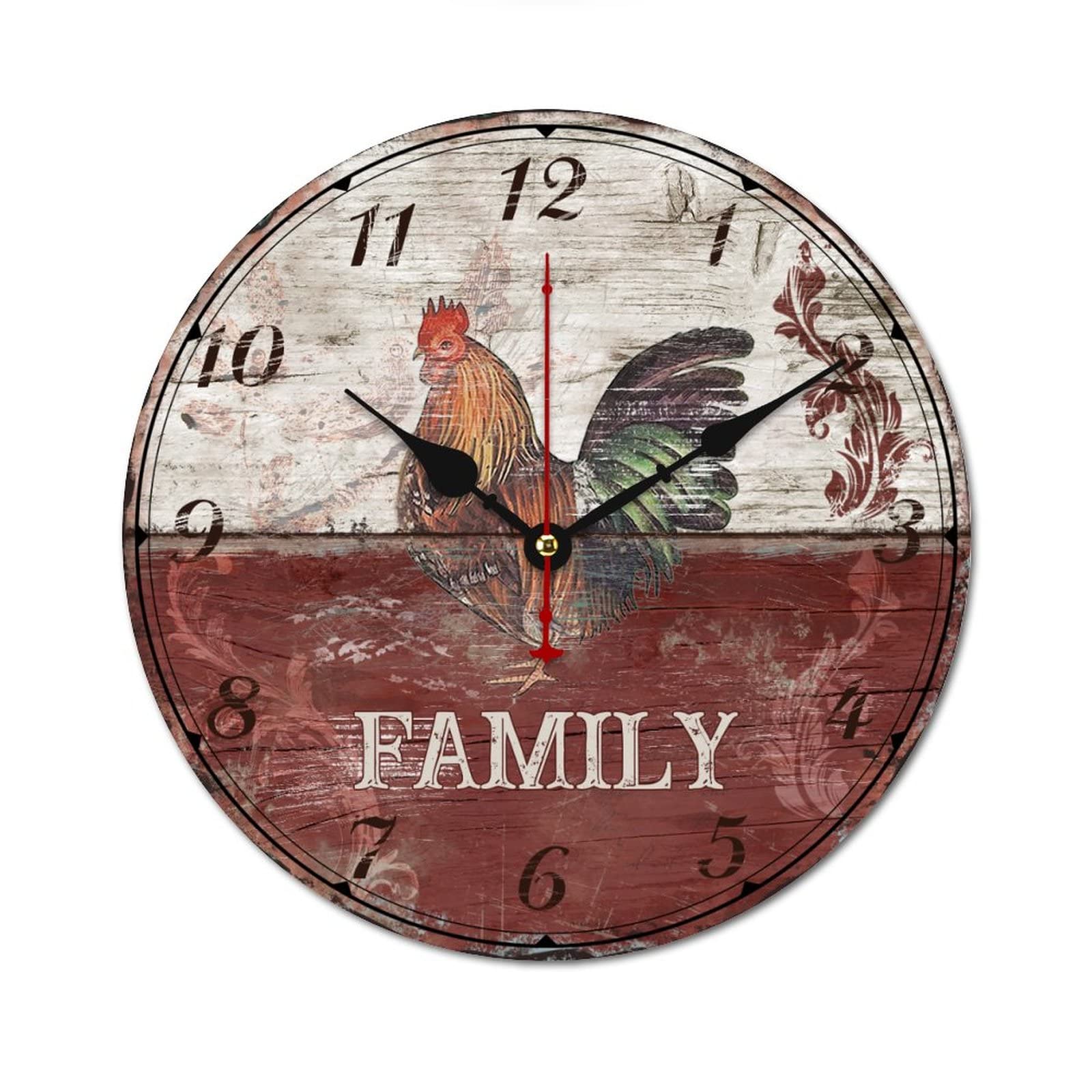 Horloge coq du matin en bois sans tic-tac pour retrouver le sommeil en chambre