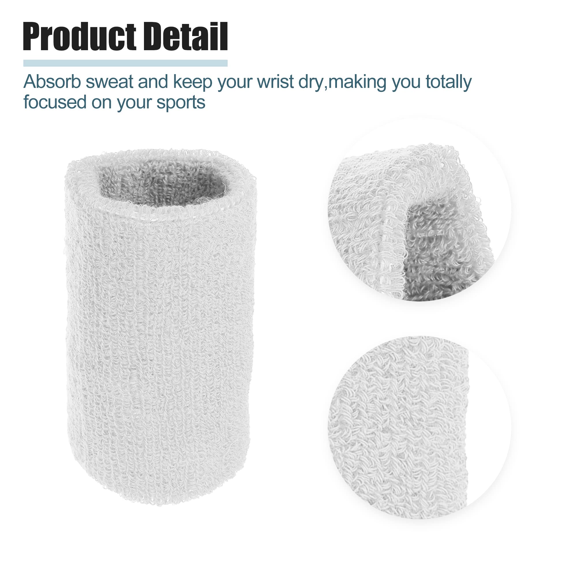 Bandeaux De Poignet VOCOSTE – Paire De Bracelets En Coton éponge Super Absorbants, 8x10 Cm, Parfaits Pour Le Sport Et La Transpiration