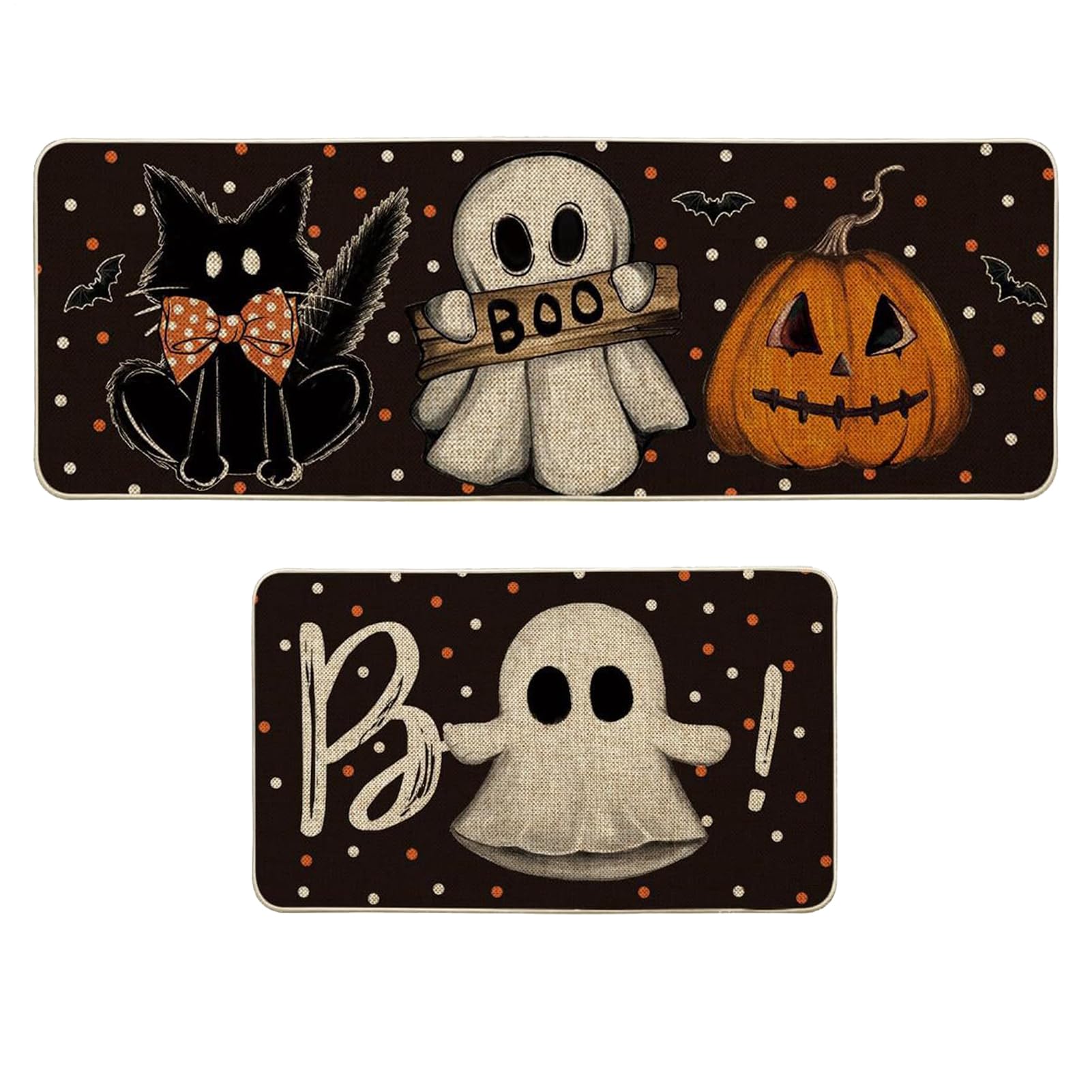 Dywany kuchenne na Halloween, maty kuchenne na Halloween | Dywan z duchami horroru w kuchni,Halloweenowy dywanik łazienkowy do kuchni, ganek do łazienki