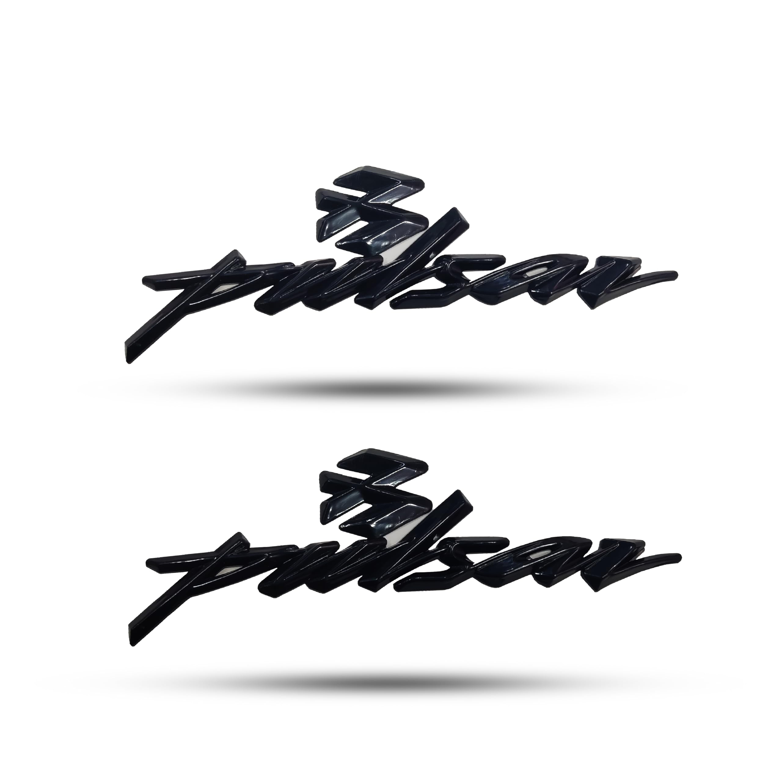 RJVON - Tank Pulsar Logo 3D Emblem in Black 2 Pcs for Bajaj Pulsar Logo Black-picture-29