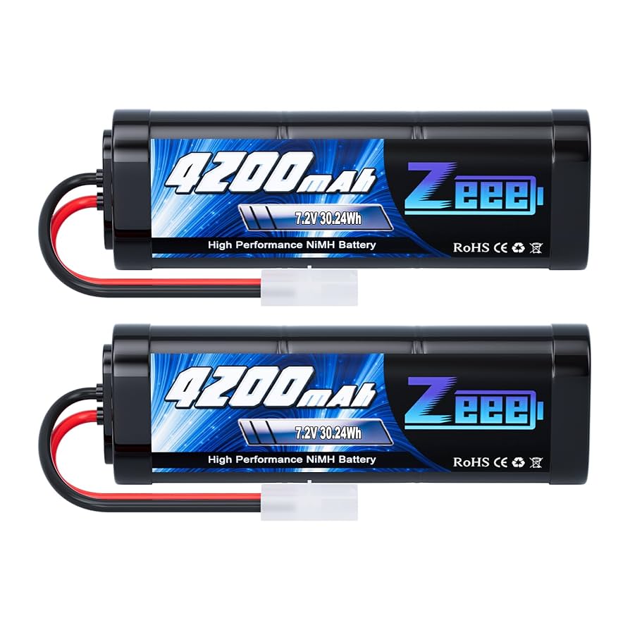 Amazon.com: Zeee 7.2V 4200mAh NiMH Battery with Tamiya
