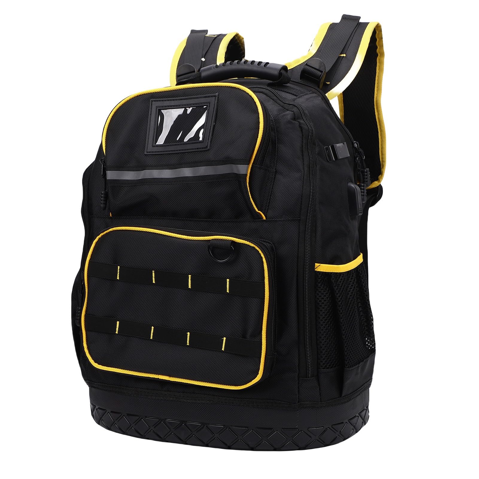Generic Zaino Portautensili, Custodia Imbottita per Laptop con Tasche Multiple in Tessuto Oxford Resistente, Porta USB, Fondo in Gomma Robusta, Borsa Portautensili Separata, Zaino,
