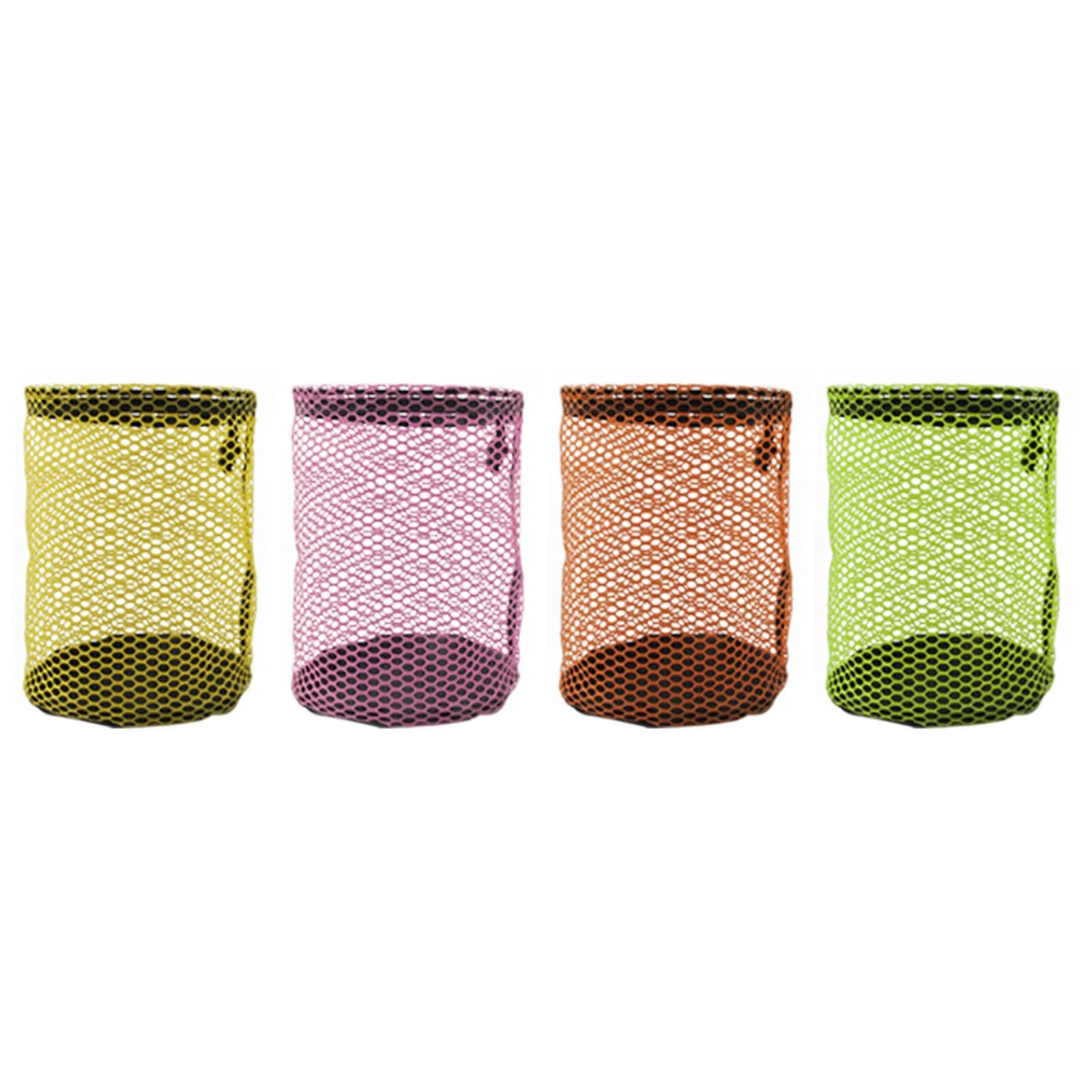 Vaveren Nylon Mesh Golf Ball Pouch Holder Stuff Sack Accessory with Cord Lock Closure for Washing Toys Lightweight Versatile Portable, Green Small