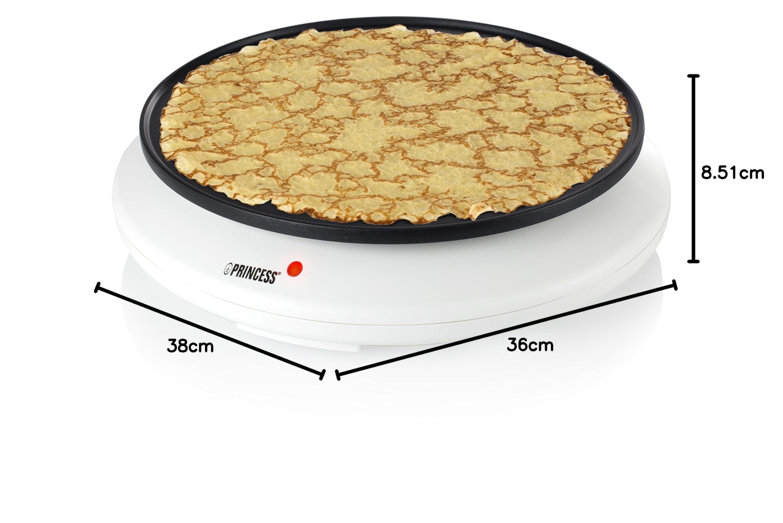 Princess Crepiera Elettrica 1100 W Nero Bianco