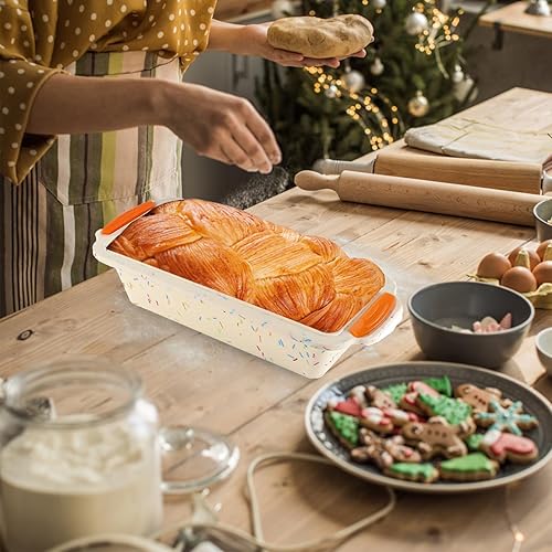 Miniatura 8 de Molde para pan, paquete de 3 moldes de silicona para pan, molde para tostadas, 11.4 x 5 x 2.6 pulgadas, antiadherente y fácil de liberar, fácil de