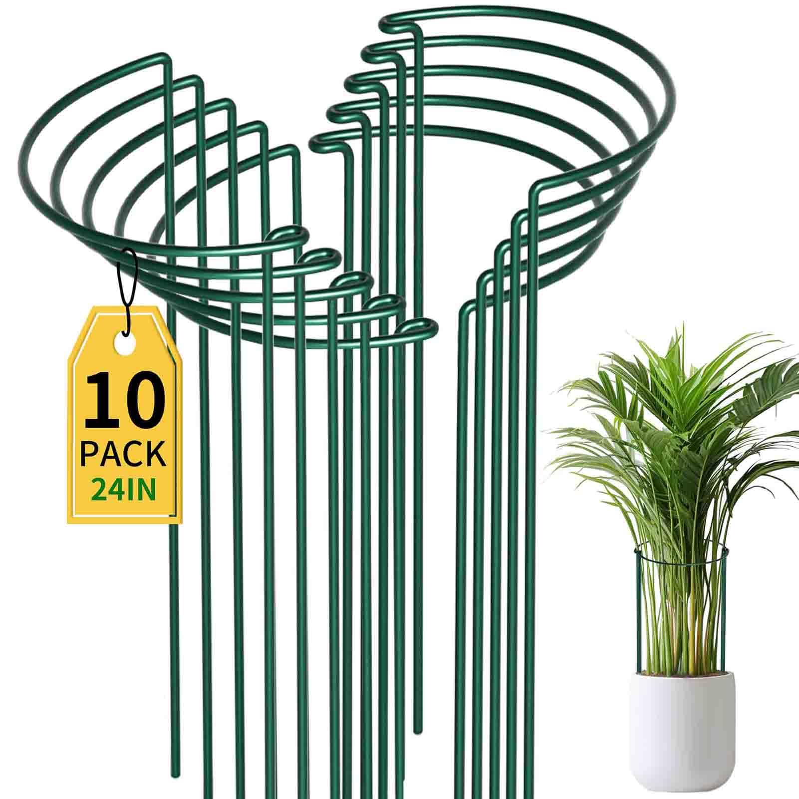 Gartenstützen für Pflanzen, Metall, 10 Stück, 25,4 cm breit x 40,6 cm hoch, ineinandergreifend, halbrund, für Gartenpflanzen, Ranken, Tomaten