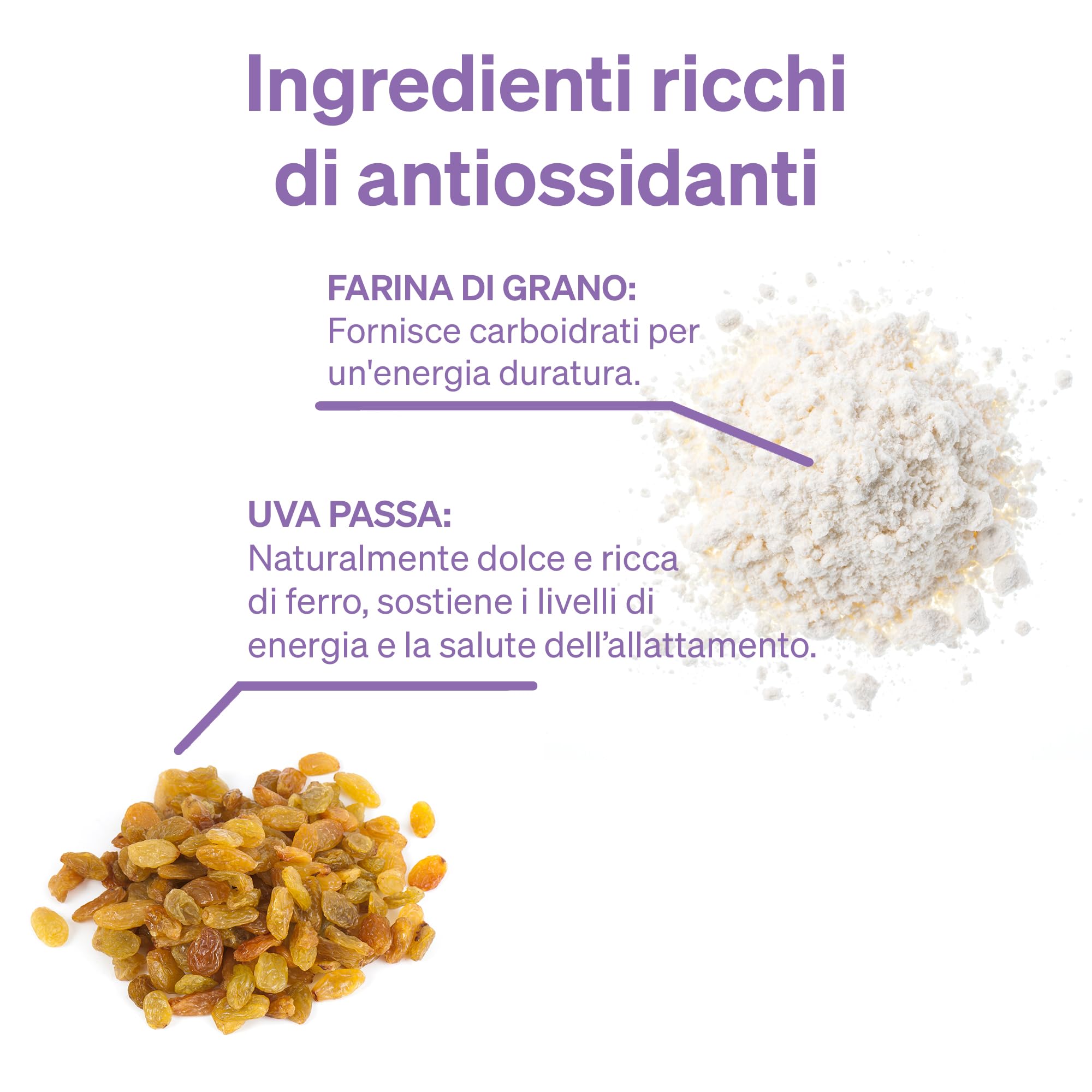 Biscotti per L'allattamento al Seno Love Noobs, Biscotti per L'allattamento, Snack salutare, 6 x 100 gr, Farina D'avena e Uvetta