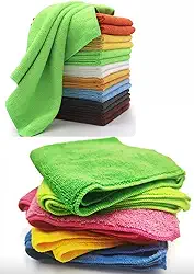 Kit 8 Panos de Chão Microfibra 4 Grandes 60x80cm + 4 Pequenos 30x30cm Pano de Limpeza Multiuso Alta Absorção Não Risca Ideal Para Cozinha Carro e Piso