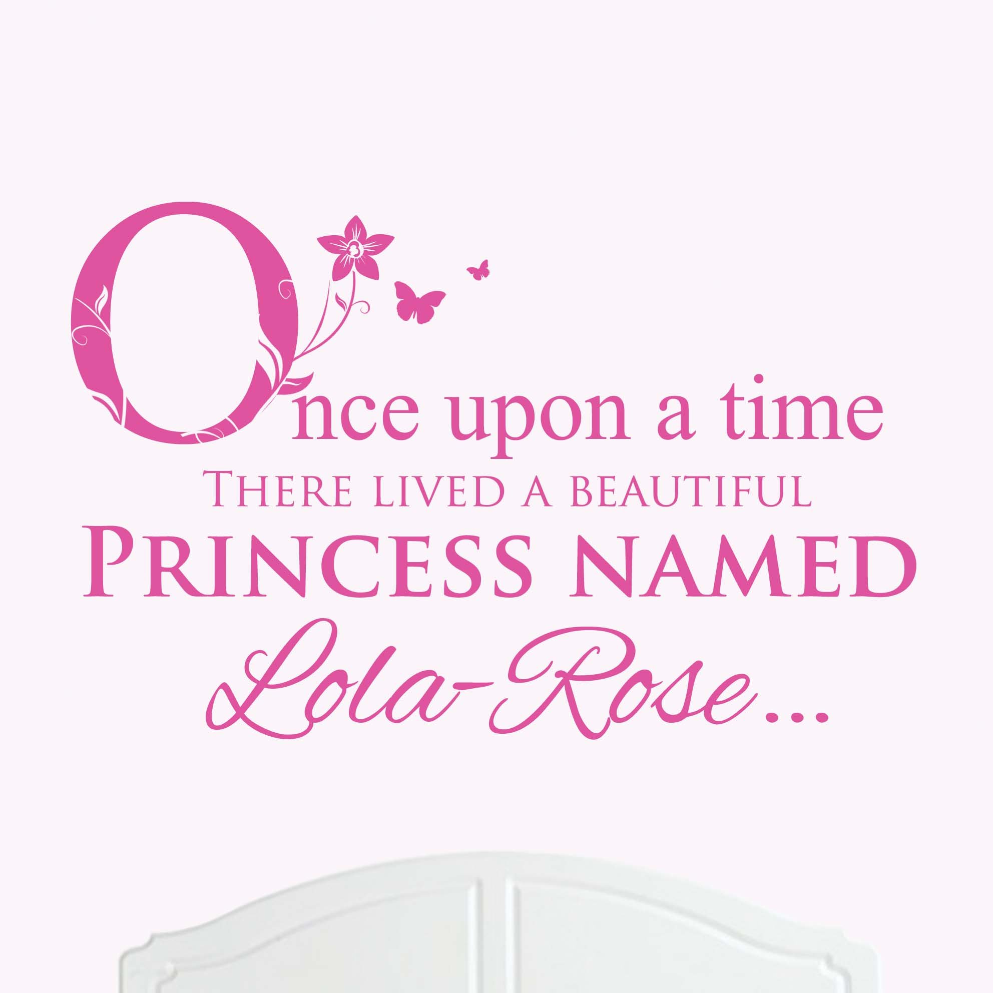 Quality Goods Ltd A Beautiful Princess Named Lola-Rose Large Once Upon a Time Wall Sticker/Decal Bed Room Art Girl/Baby