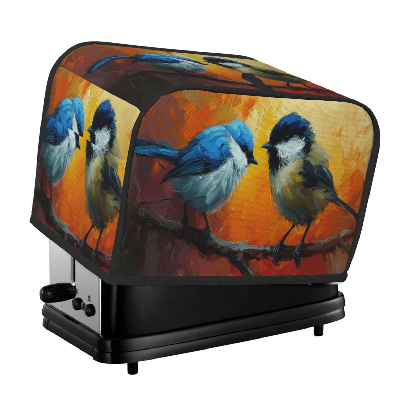 Smazdfxx Color-2 Two Birds Talking To Each Other Toaster Cover 2 Slice Toaster Covers Realistic Bread Maker Cover Kitchen Small Appliance Covers Kitchen Accessories