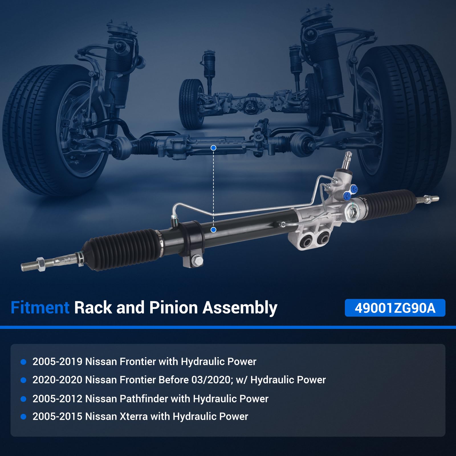 Amazon.com: Autoround 49001ZG90A Hydraulic Power Steering Rack and