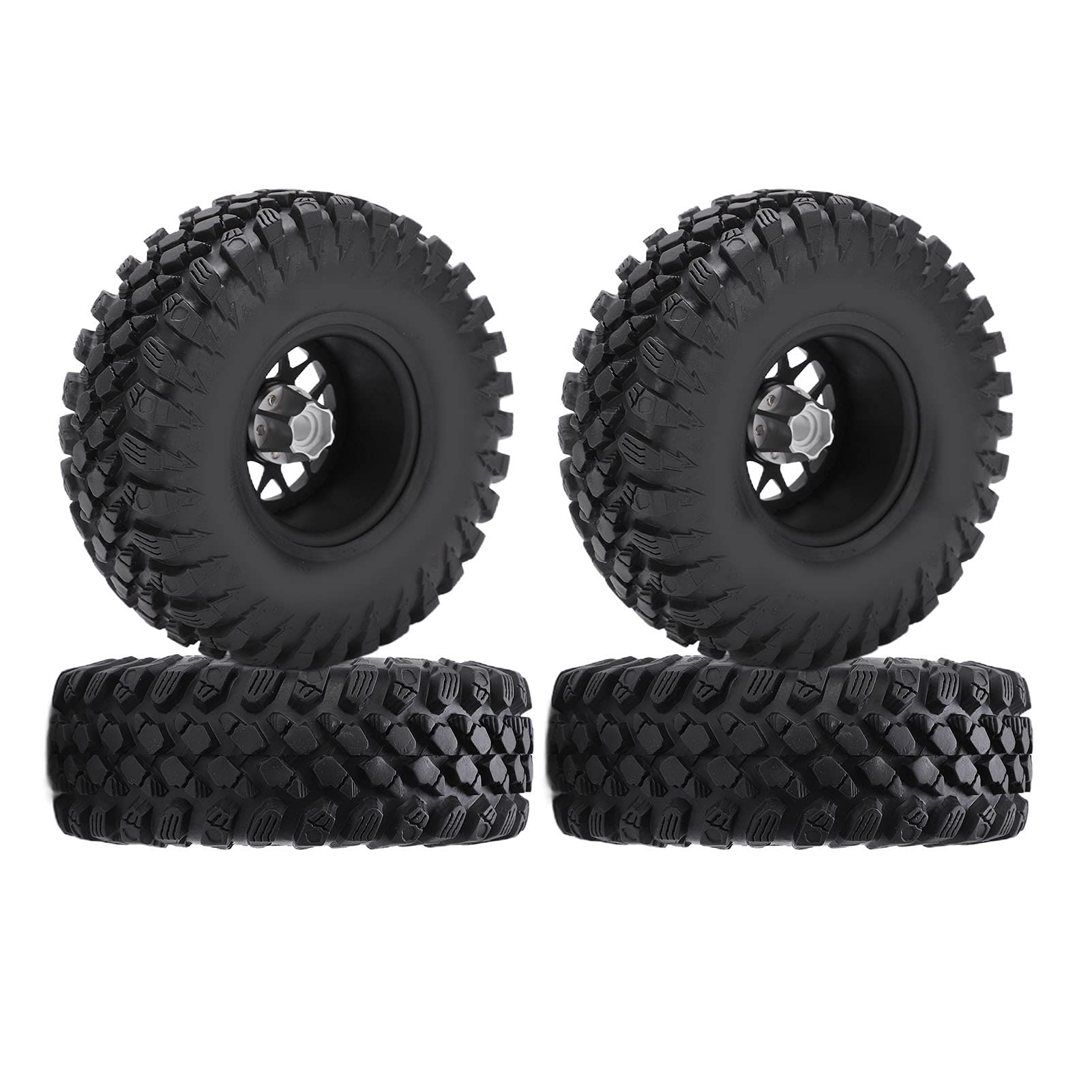 Tire Skin Gomma Alta Adesione per Auto Radiocomandata 110 con Cerchione in Lega di Alluminio – Stabile Resistente e Duraturo per Fuoristrada (Nera)