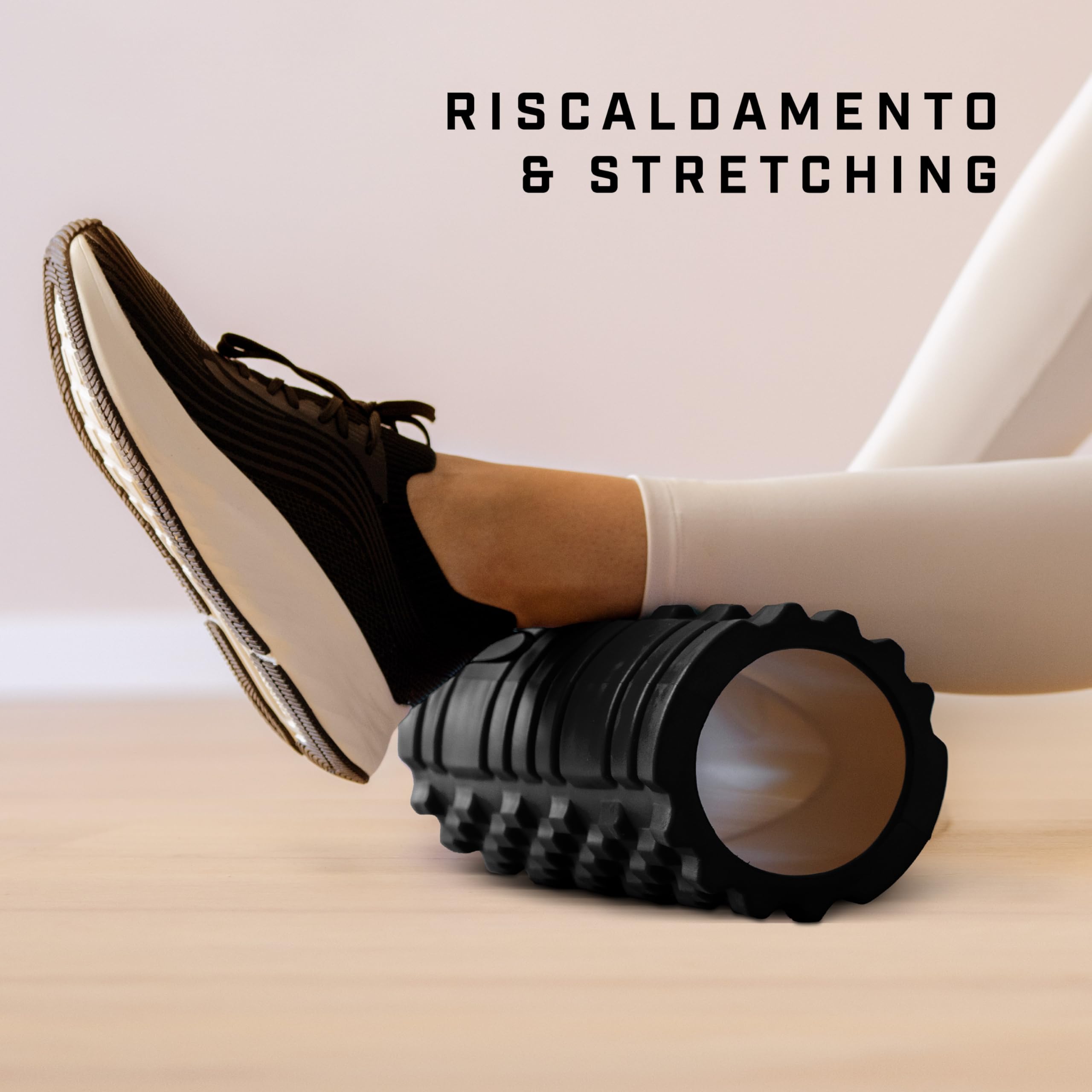 KG Physio Foam Roller - Rullo pilates massaggio gambe, schiena e braccia -ultraleggero essenziale per rilasciare le tensioni muscolari - 33x12cm