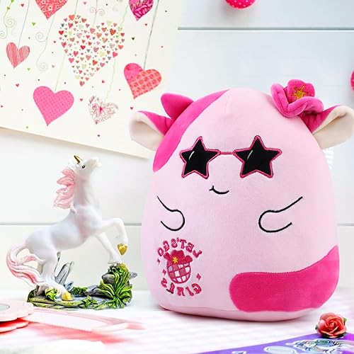 Miniatura 4 de NOVBAUB Oso de peluche para el día de San Valentín, de 8 pulgadas, lindo oso rosa de peluche para niñas, adolescentes, almohadas de felpa suave con