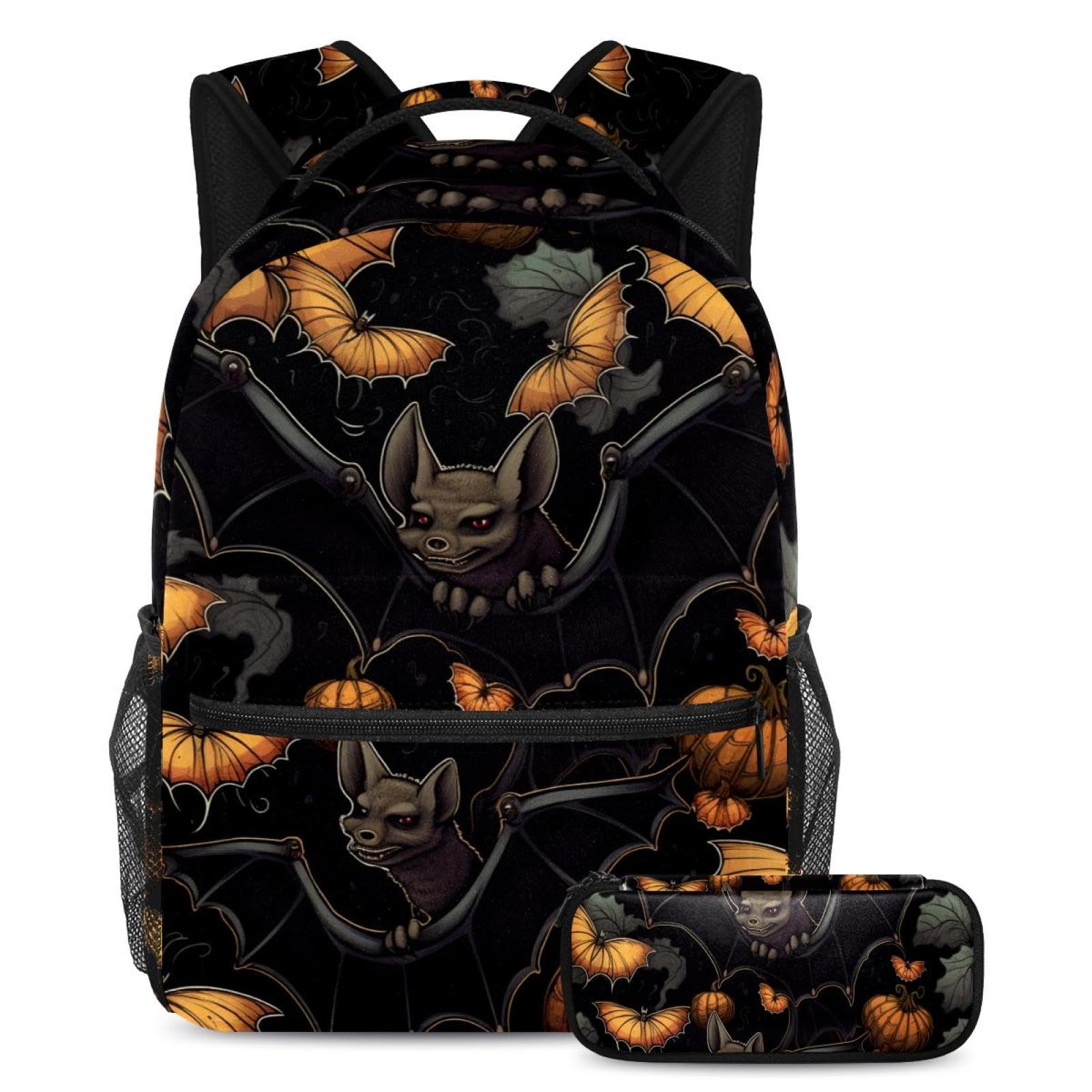 Sac à dos d'école chauve-souris avec trousse pour la rentrée des garçons et filles - 7