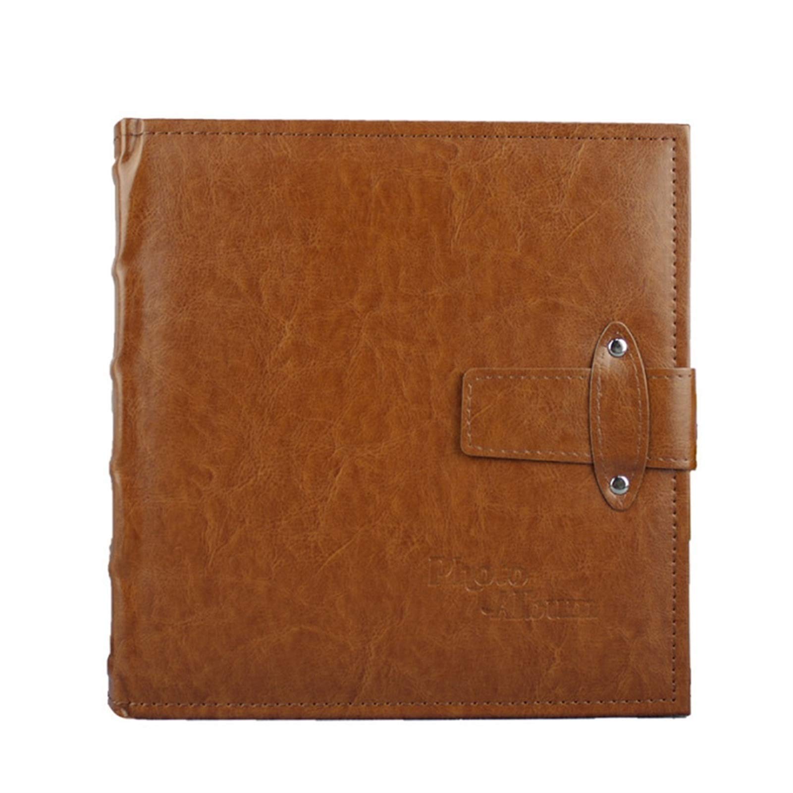 Scrapbook album photo de mariage en cuir marron pour immortaliser vos instants