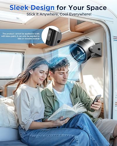 Miniatura 4 de EasyAcc Small Turbo Desk Fan 6000mAh, Max 24 Hours Work Time, 16 ft Powerful Airflow, Portable Desk Fan for Bedroom, Memory Function, 120° Tilt