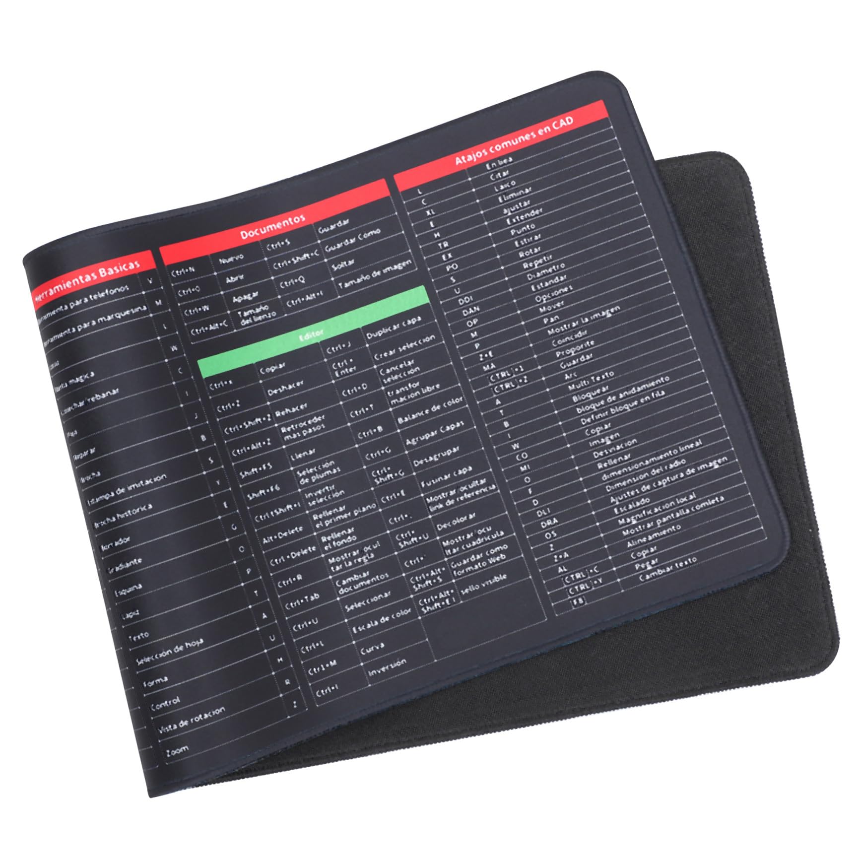 MAGICLULU Mauspad mit Tastenkombinationen 300x800x3mm Gummi Stoff | Excel Spickzettel, Multifunktional und Stabil Platziert, für Arbeit und Spiel, Großes Desktop Pad