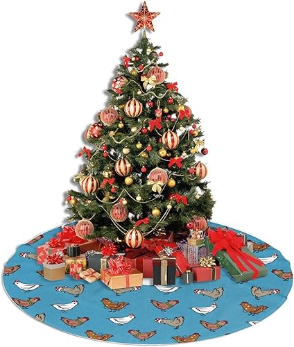 Vista 38 de Cute Gingerbread Candy Christmas Tree Skirt 30 Inches Pink Santa Tree Skirts Farmhouse Xmas Tree Mat Ornaments Decorations