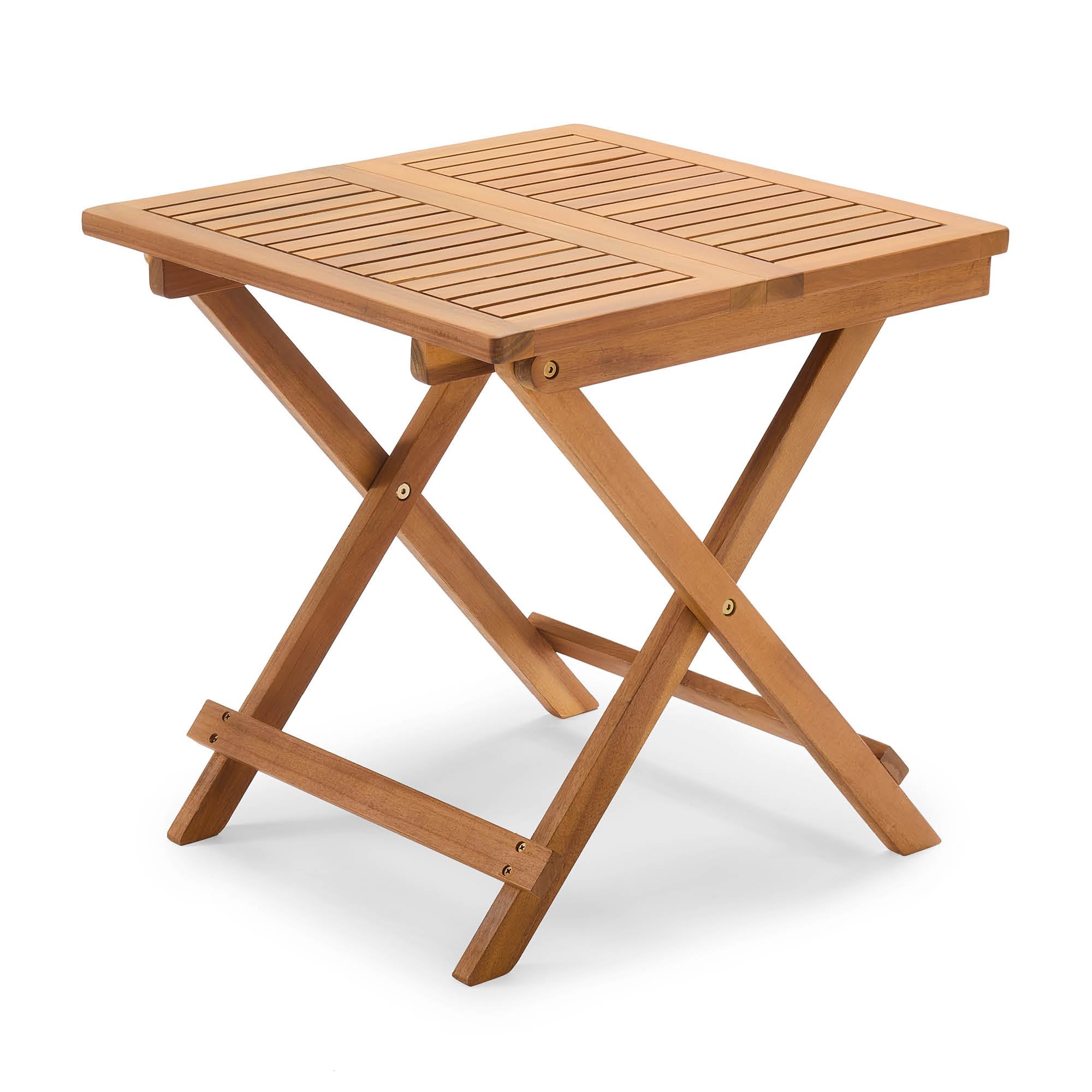 VonHaus Garden Side Table - Adirondack Acacia Hardwood Folding Outdoor Coffee Table with Teak Oil Finish - Durable Weather Resistant Wood for Patio & Deck - Hudson