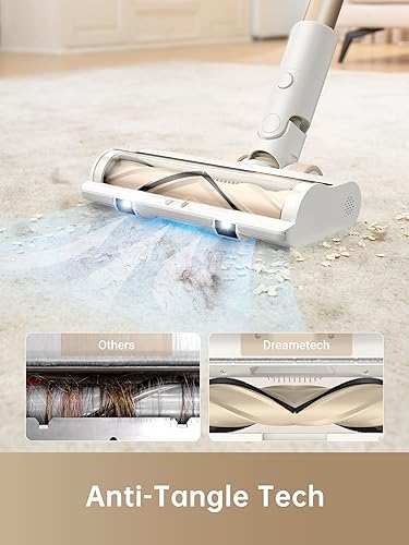 Miniatura 3 de DREAME Aspiradora inalámbrica para el hogar, potente succión de 120 AW con cepillo antienredos, faros LED, filtración de cinco capas, hasta 60