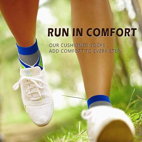 Miniatura 7 de NEWZILL Ankle Compression Socks for Men & Women, Cushioned Low Cut Compression Running Socks with Ankle Support