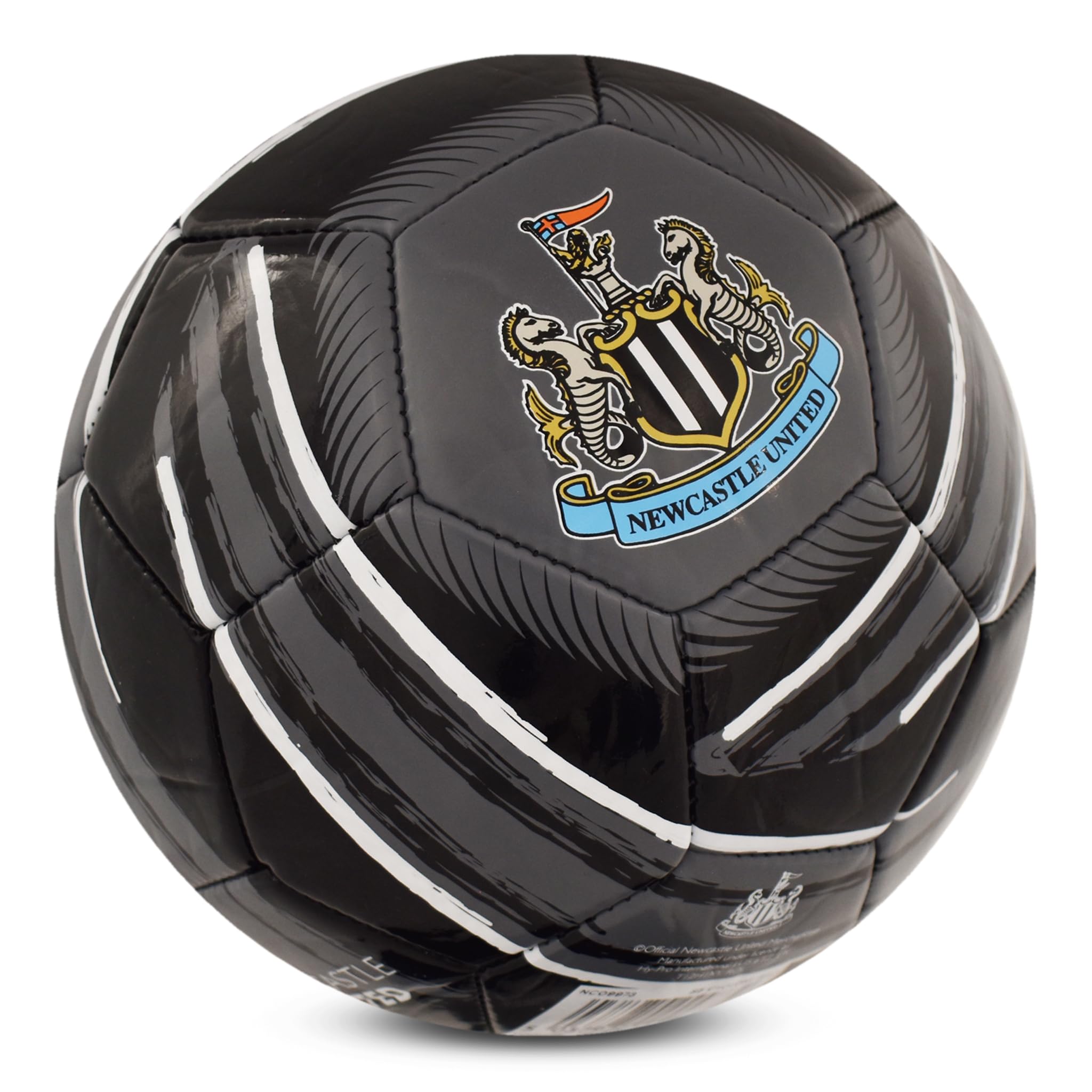 Hy-Pro Oficjalnie licencjonowana piłka nożna Newcastle United FC Cyclone - rozmiar 5, NUFC, trening, mecz, towar, kolekcjonerska dla dzieci i dorosłych, czarna