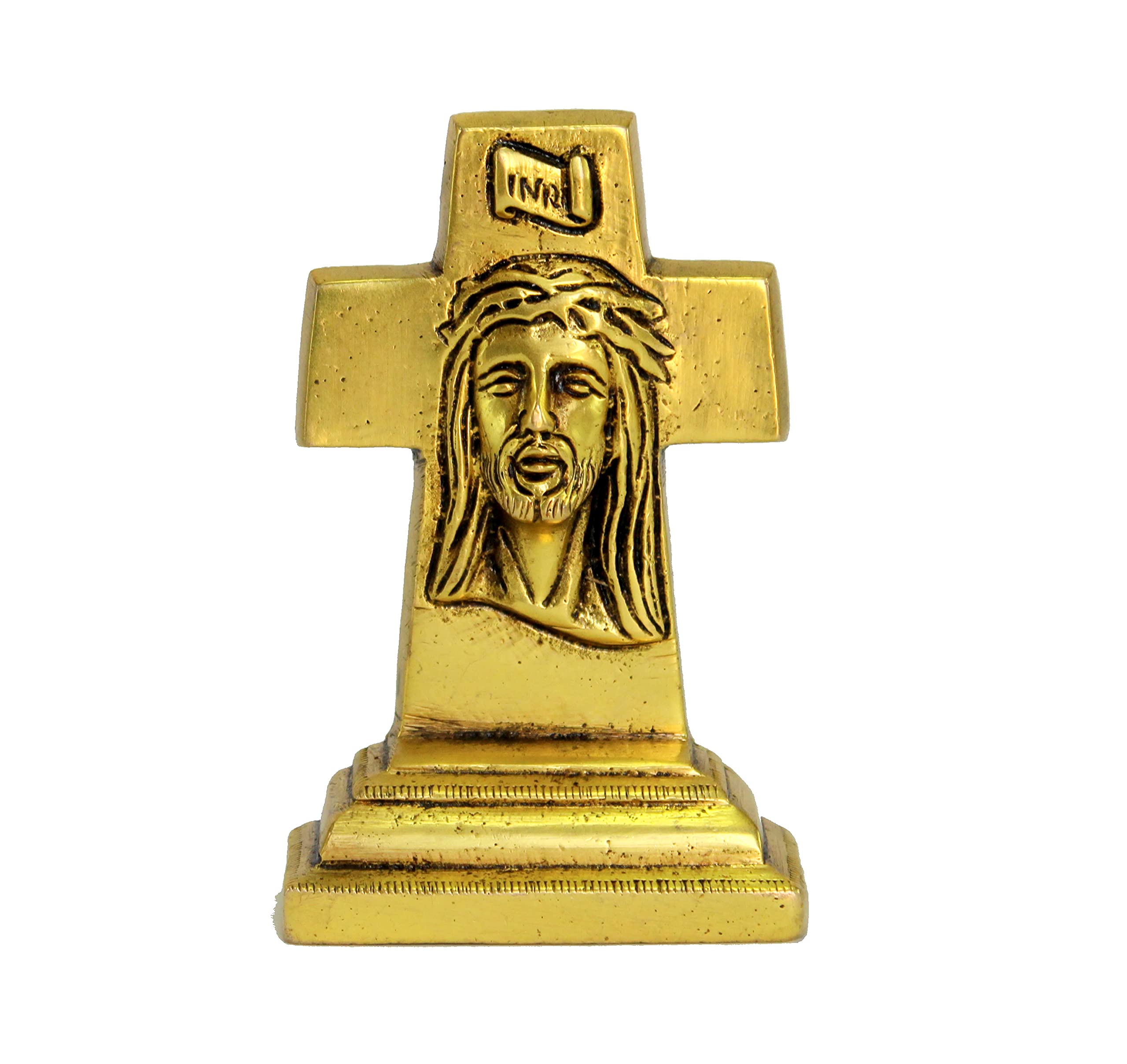 Buy ESPLANADE Brass Jesus Christ Cross 4.25 inches Spiritual Idols